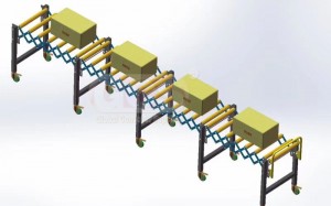 Roller Conveyor System Design pökkunarlína