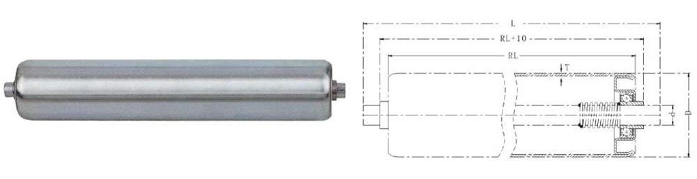 PP Gravity Roller PH gravity roller drawings