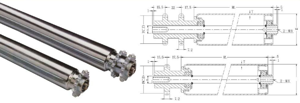 Sprocket Curve Roller (Steel Tooth) drawings