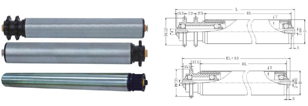 Sprocket Roller (Plastic Tooth) ရေးဆွဲခြင်း။