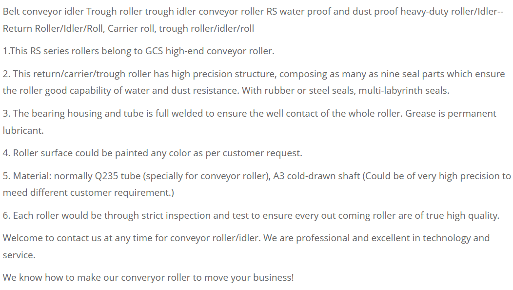 10 Degree Hinged Rubber Impact Roller Group