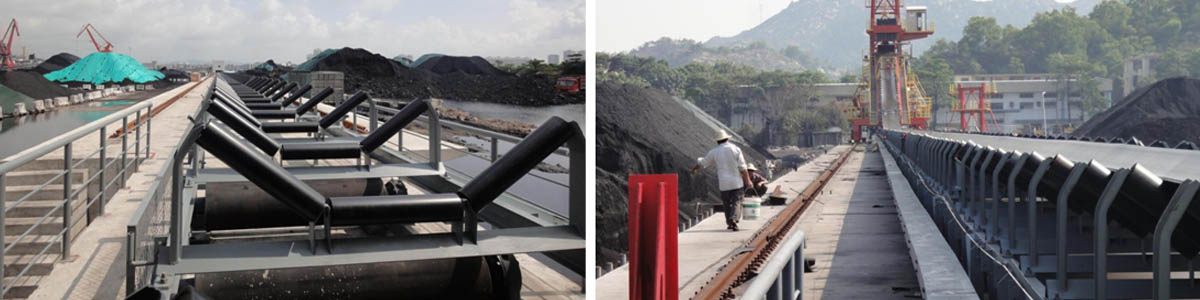 Example of bulk coal transportation in port