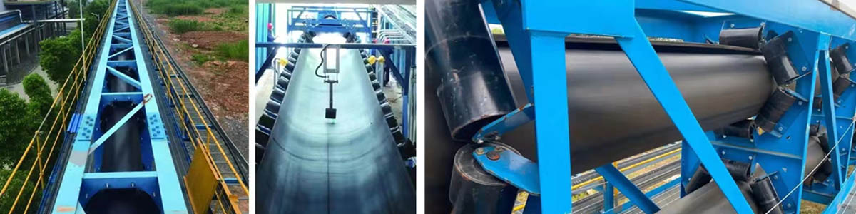 Example of sealed pipe conveyor
