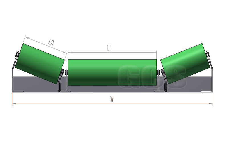 troughed belt idlers equal length conveyor